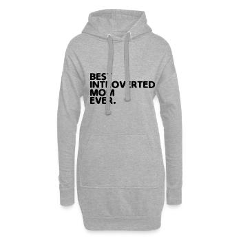 Meilleure maman introvertie de tous les temps pour les introvertis - Sweat-shirt à capuche long Femme - gris chiné - Devant