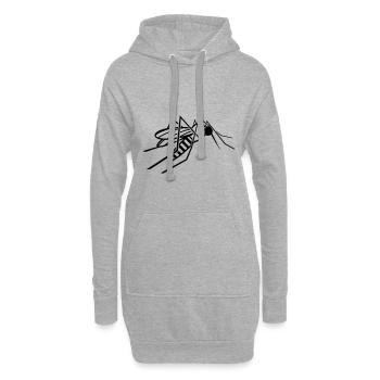 Mücke Moskito Stechfliege Insekt Geschenk - Hoodie-Kleid - Grau meliert - Vorne