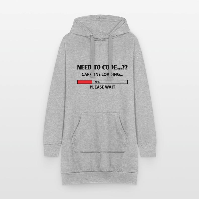 Need To Code Caffeine Loading Please Wait Develope Hoodie-Kleid