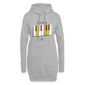 What would GSUS do? Holy Chord - Hoodie-Kleid - Grau meliert - Vorne