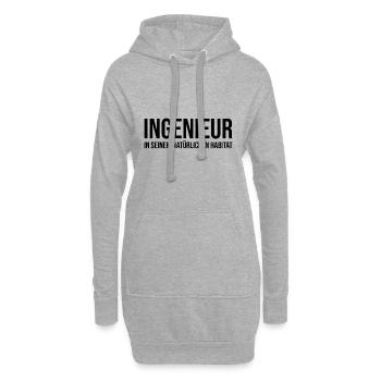 Ingenieur - Hoodie-Kleid - Grau meliert - Vorne
