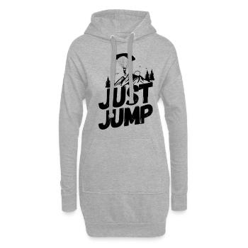 Parachutisme saut en parachute - Sweat-shirt à capuche long Femme - gris chiné - Devant