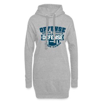Football américain - Sweat-shirt à capuche long Femme - gris chiné - Devant