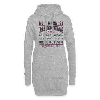Meine Mann - fantastisch Ehefrau Ehe Geschenk - Hoodie-Kleid - Grau meliert - Vorne