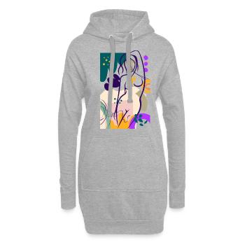 Cadeau nu nudiste nudiste - Sweat-shirt à capuche long Femme - gris chiné - Devant