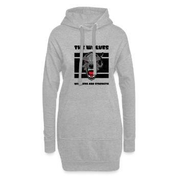 Angry wolf Wolves Animals Quotes Wolf Sprüche - Hoodie-Kleid - Grau meliert - Vorne