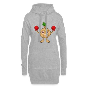 Arts Martiaux Boxe Boxe Onion - Sweat-shirt à capuche long Femme - gris chiné - Devant