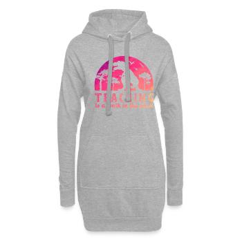 Cadeau d'école de professeur enseignant T-Rex - Sweat-shirt à capuche long Femme - gris chiné - Devant