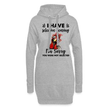Avoir une audition sélective Désolé de ne pas avoir été sélectionné - Sweat-shirt à capuche long Femme - gris chiné - Devant