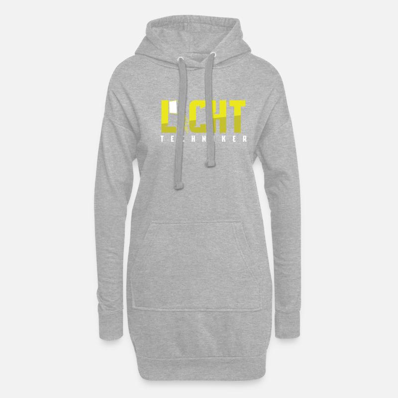 Lichttechniker Bühne Licht Lichttechnik Geschenk - Hoodie-Kleid - Grau meliert