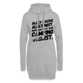 Camper Camping Campen Gedicht II - Hoodie-Kleid - Grau meliert - Vorne