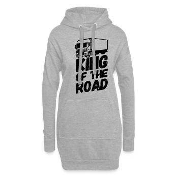 Truck Driver Truck Lorry King II - Hoodie Dress - heather grey - Front