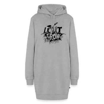 Jardin jardin jardinier - Sweat-shirt à capuche long Femme - gris chiné - Devant