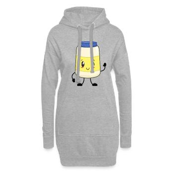 Mayonnaise - Sweat-shirt à capuche long Femme - gris chiné - Devant