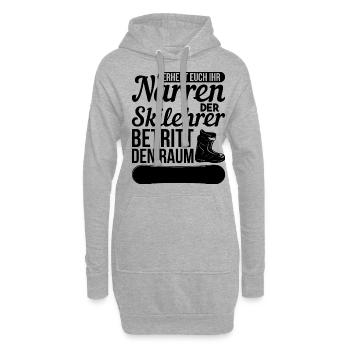 Skilehrer Geschenk - Hoodie-Kleid - Grau meliert - Vorne