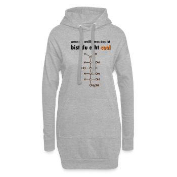Glucose Chemie Biologie Lehrer - Hoodie-Kleid - Grau meliert - Vorne