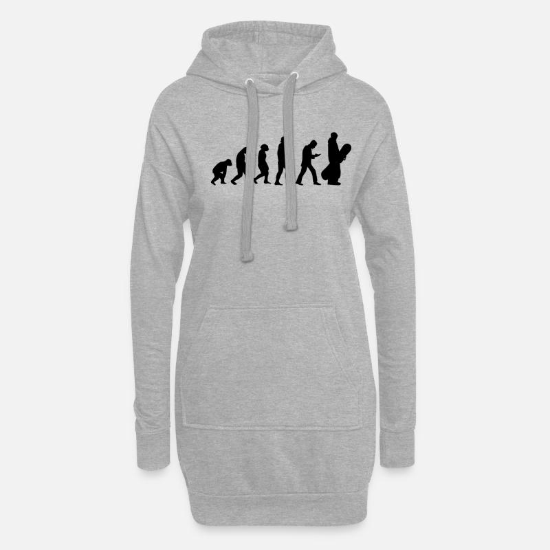 Snowboarding Snowboarders Evolution Snowboard - Hoodie-Kleid - Grau meliert