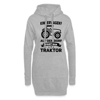 Landwirtschaft Nachwuchs Landwirt Kinder Traktor - Hoodie-Kleid - Grau meliert - Vorne