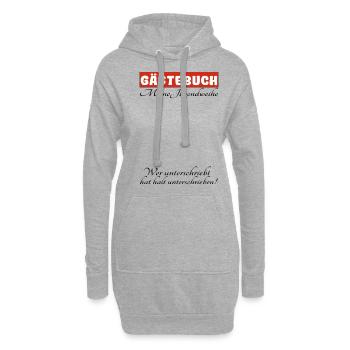 Gästeliste Gästebuch Jugendweihe Party Geschenk - Hoodie-Kleid - Grau meliert - Vorne