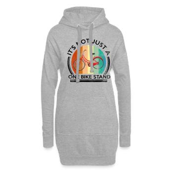 One Bike Stand Fahrrad Retro Radtour Rad - Hoodie-Kleid - Grau meliert - Vorne