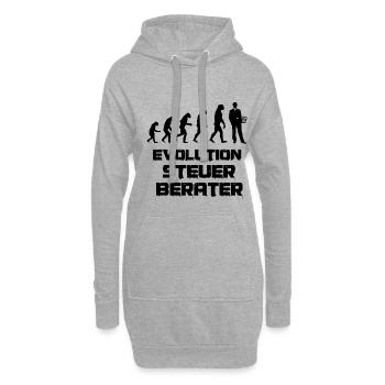 Steuerberater Evolution Primaten zum Steuerberater - Hoodie-Kleid - Grau meliert - Vorne