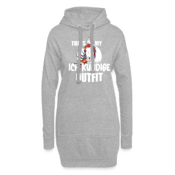 Ich Kündige - Arbeitsvertrag Job Arbeitsverhältnis - Hoodie-Kleid - Grau meliert - Vorne