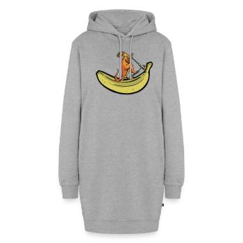 Scooter Dinosaure Skater Rampe Scooter - Sweat-shirt à capuche long Femme - gris chiné - Devant