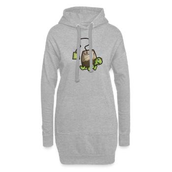 Tea Turtle - Hoodie-Kleid - Grau meliert - Vorne