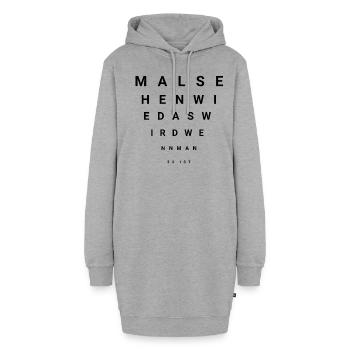 32. Geburtstag 32 Jahre Geschenk Sehtest - Hoodie-Kleid - Grau meliert - Vorne