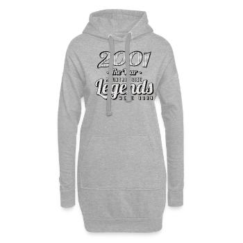 VTT-Mountainbiker 2001 Vintage Anniversaire VTT - Sweat-shirt à capuche long Femme - gris chiné - Devant