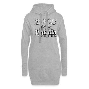 VTT-Mountainbiker 2005 Vintage Anniversaire VTT - Sweat-shirt à capuche long Femme - gris chiné - Devant