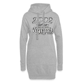 MTB-Mountainbiker 2002 Jahrgang Geburtstag MTB - Hoodie-Kleid - Grau meliert - Vorne