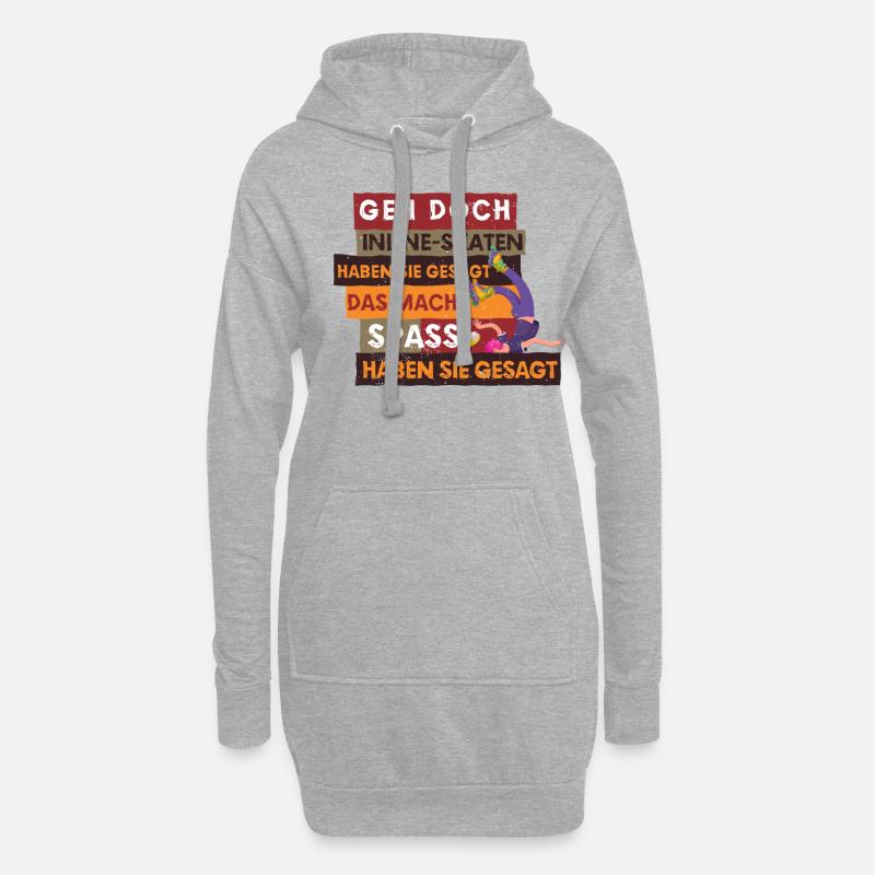 Inline-Skating Rollerskates Inline-Skater - Hoodie-Kleid - Grau meliert