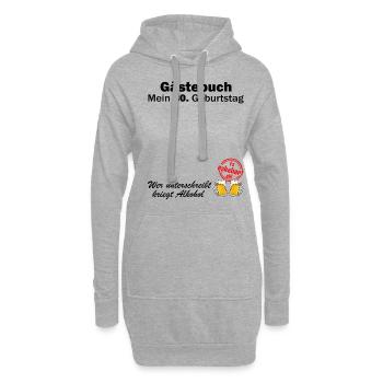 Gästebuch Gästeliste 30. Geburtstag Erinnerung - Hoodie-Kleid - Grau meliert - Vorne