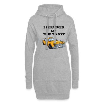 I Survived My Trip to NYC - Hoodie-Kleid - Grau meliert - Vorne