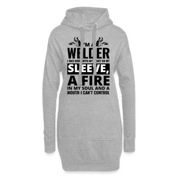 Soudage Soudeur Métal Construction Ferronnerie - Sweat-shirt à capuche long Femme - gris chiné - Devant
