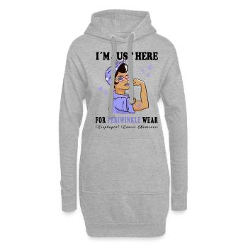 Cancer de l’œsophage de la pervenche en avril - Sweat-shirt à capuche long Femme - gris chiné - Devant