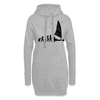Plage Voile Windracer Land Sailers Land Sailors - Sweat-shirt à capuche long Femme - gris chiné - Devant