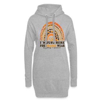 Rubans orange sensibilisation au cancer du rein - Sweat-shirt à capuche long Femme - gris chiné - Devant