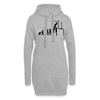 Footballspieler Rugby-ball Football-Game Evolution - Hoodie-Kleid - Grau meliert - Vorne