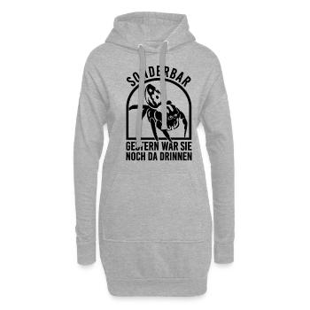 Spinnen Spruch Terrarium Tarantel Vogelspinne - Hoodie-Kleid - Grau meliert - Vorne