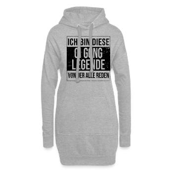 Qigong -gong Meditation geborene Legende - Hoodie-Kleid - Grau meliert - Vorne