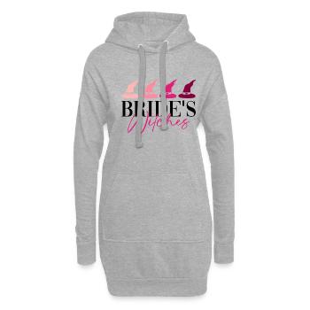 Brauthexen - Braut Junggesellinnenabschied JGA - Hoodie-Kleid - Grau meliert - Vorne