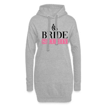 Bride Security - Braut Junggesellinnenabschied JGA - Hoodie-Kleid - Grau meliert - Vorne