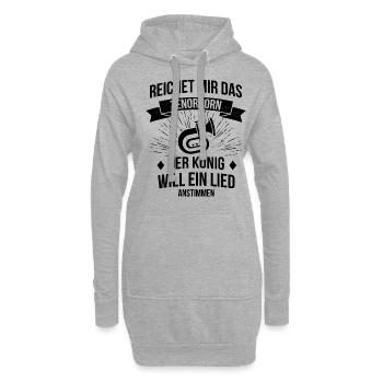 Tenorhorn Tenorhornspieler Tenorhornist - Hoodie-Kleid - Grau meliert - Vorne