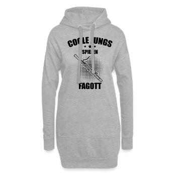 Fagott Fagottspieler Fagottist - Hoodie-Kleid - Grau meliert - Vorne