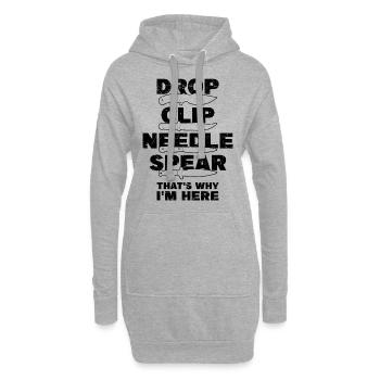 Geschenk für Messersammler | Messer Sammeln Hobby - Hoodie-Kleid - Grau meliert - Vorne