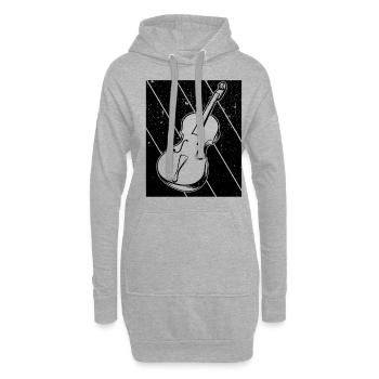 Cello Cellospieler Cellist - Hoodie-Kleid - Grau meliert - Vorne