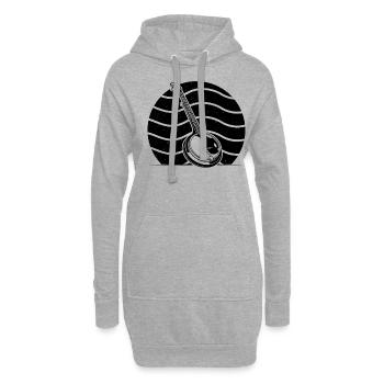 Banjo Banjo joueur Banjoïste - Sweat-shirt à capuche long Femme - gris chiné - Devant