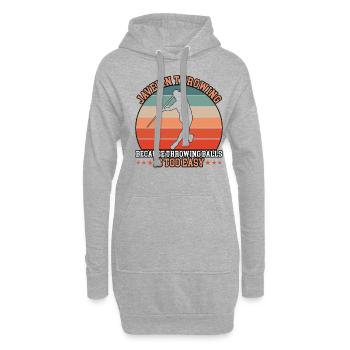 Speerwurf Because Throwing Balls - Hoodie-Kleid - Grau meliert - Vorne
